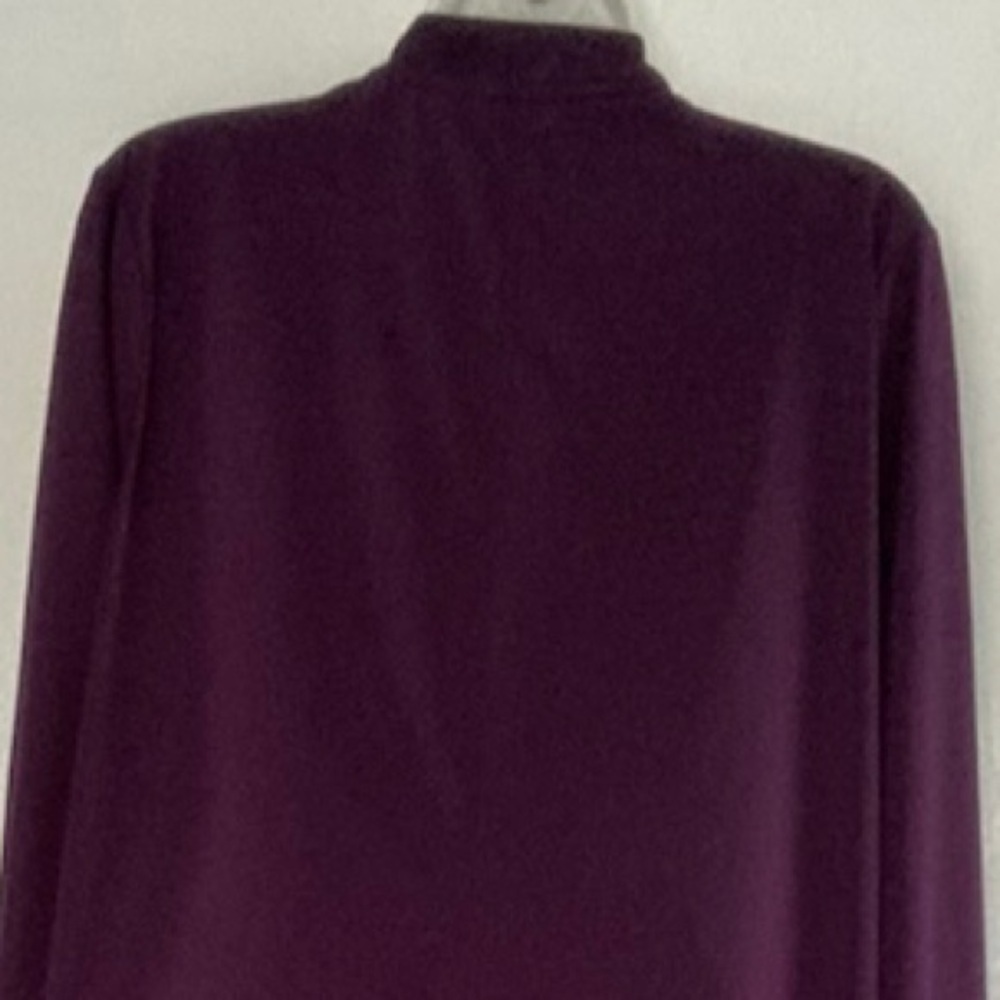 Lands End Open Drape Front Purple Long Sleeve Women’s Cardigan L 14 - 16 - Picture 5 of 5